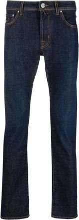 Jacob Cohen Blauwe Straight Jeans Casual Stijl - Heren - Slim Fit Jeans - Blauw - W31 - Katoen - Jeans