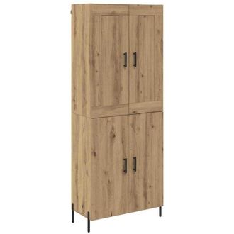 vidaXL Highboard 2 pcs Artisan Oak Engineered Wood vidaXL