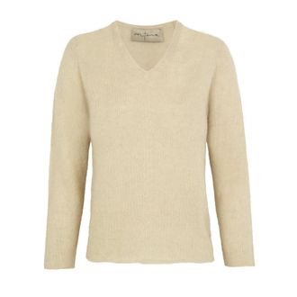 Cortana Hana- top en baby alpaca- cachemir y seda marfil- - Knitwear - Mujer - Beige - 2XS