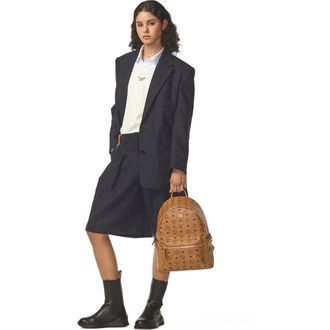 MCM Small Stark Side Studs Backpack in Visetos in Cognac at Nordstrom