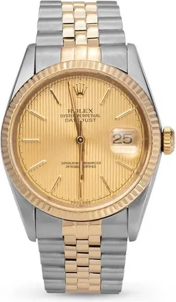 Rolex Pre-owned Rolex Datejust Automatic Chronometer Champagne Dial Unisex Watch 16233 CSJ