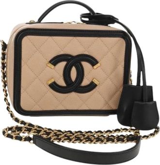 Chanel Pre-owned Vintage Schoudertas - Dames - Vintage Schoudertas - Beige - ONE Size - Leer - Vintage