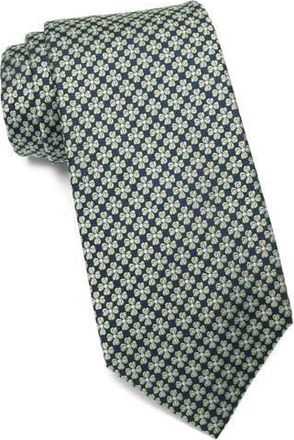 Tommy Hilfiger Aveiro Floral Satin Tie in Green at Nordstrom Rack