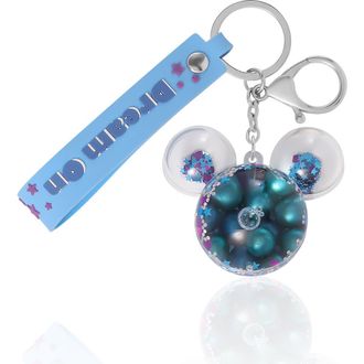 Disney Mickey Mouse Shaped Liquid Keychain in Blue at Nordstrom