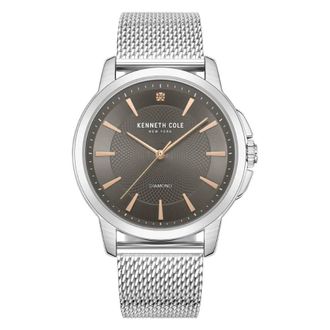 Kenneth Cole Genuine Diamond Quartz Grey Dial Mens Watch KCWGG7001205