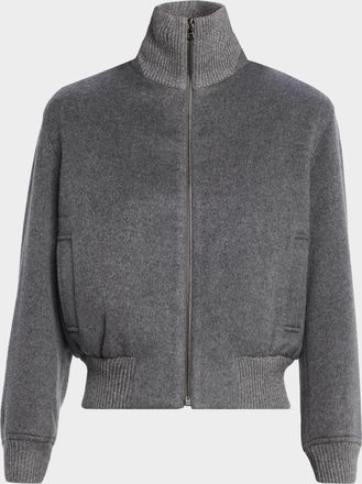 TSE Double-Faced Cashmere Bomber Jacket