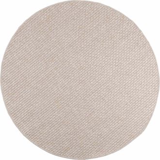 vidaXL Alfombras De &Aacute;rea Redondo Faro Crema &Oslash; 120 Cm Poli&eacute;ster Vidaxl