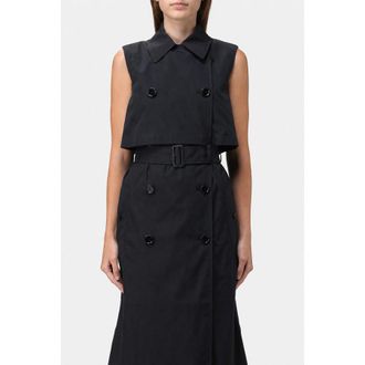 Burberry WomenS Black Sleeveless Trench Dress, Size 14