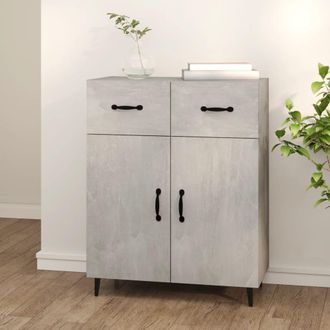 vidaXL Aparador De Madera De Ingenier&iacute;a Gris Hormig&oacute;n 69,5x34x90 Cm Vidaxl