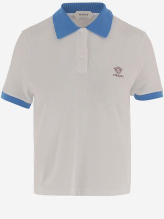 Versace Polo De Algod&oacute;n Con Logotipo