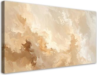 Feeby Impresi&oacute;n De Imagen, Imitac&oacute;n De Pintura Abstracta En Tonos Pastel Beige, 120x60