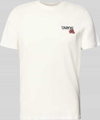Blend Regular Fit T-Shirt mit Logo-Print Modell Kenan in Offwhite, Gr&ouml;&szlig;e 3XL