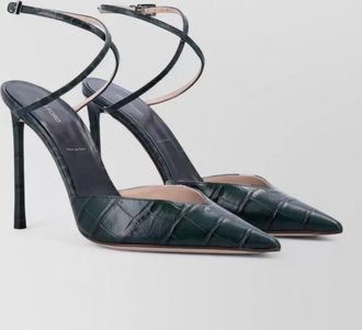 Tom Ford leather croc-effect pumps