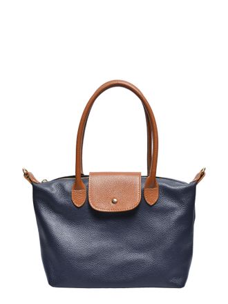 Anna Luchini Blauw Rundleer Tas