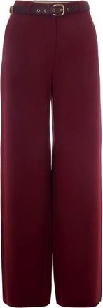 Max Mara Broeken, Dames, Rood, M, Polyester, Wijde broek