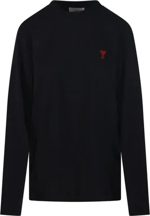 Ami ADC Long Sleeve T-Shirt - Dames - Longsleeves - Zwart - M - Katoen - Tops