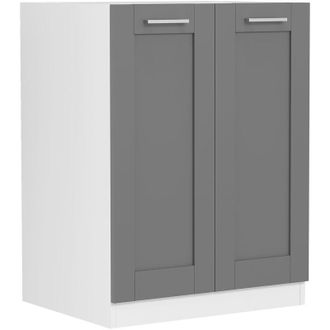ebuy24 Gabinete De Cocina Vcm Dimensiones Aprox. Al. 82 X An. 60 X. T. 46 Cm Gabinete Inferior Con Dos Puertas Giratorias En Estilo Casa De Campo Muebles De 