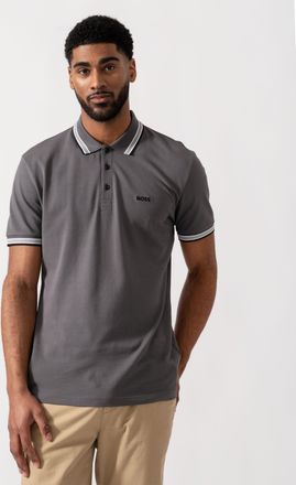 HUGO BOSS Mens Paddy Polo Shirt in Grey Cotton - Size X-Large