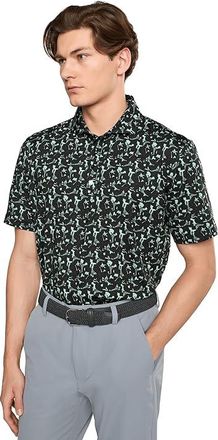 Black Clover Night Lights Polo Mens Clothing Black : 2XL, Polyester/Spandex