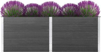 vidaXL Garden Raised Bed 250x50x91 cm wpc Grey Vidaxl