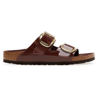 Birkenstock Arizona Big Buckle Leather Unisex Casual Sandals - Chocolate - Size:UK 3.5