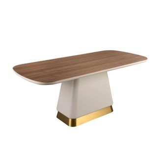 Angel Cerd&aacute; Mesa comedor rectangular nogal y madera beige