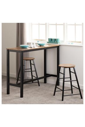 Seconique Athens Breakfast Bar Set in Dark Brown