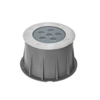 Netlighting Ringo LED 6 Light Recessed Outdoor Ground Light Stainless Steel IP67 in Grey