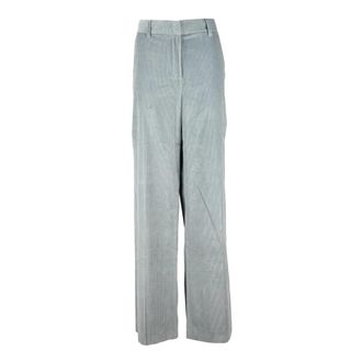 Max Mara Dames, Broeken, Blauw, Maat: XL Katoen