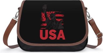 Generic USA U.S. Flag Fashion Womens Crossbody Bags Novelty Handbag Shoulder Bag Purse