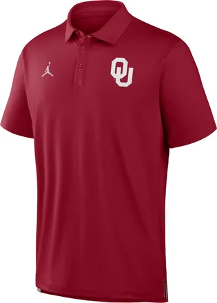 Nike Jordan Mens Oklahoma Tour Jordan Brand Dri-FIT College Polo in Red | 0JPF99MIOKN-KAR