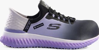Skechers Womens Skechers Work 108152EC TILIDO - OMBRAY Womens Safety Trainers Black/Purple - Size: 4.5