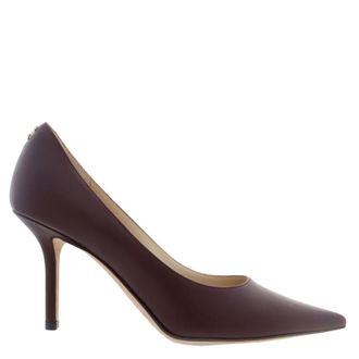 Jimmy Choo London Womens Love 85 Burgundy Pump Heels, Brand Size 34.5 ( US Size 4.5 )