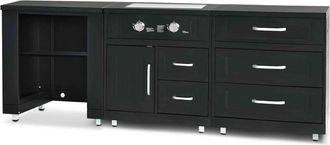 Oviala Cocina al aire libre de 3 módulos con estufa de gas