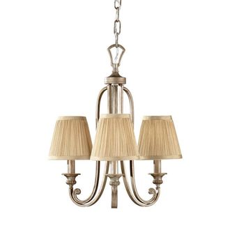Netlighting Abbey Multi Arm Chandelier 3 Light Silver Sand Finish E14