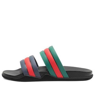 Gucci Agrado Grg Rubber Slide Black Blue Green Red 692381-J8710-8499