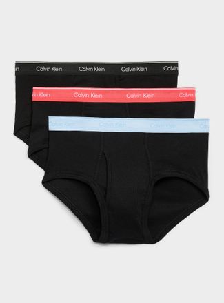 Calvin Klein Mens Fine logo comfortable briefs Cotton