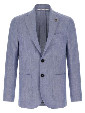 Pal Zileri Blue Wool Mens Blazer