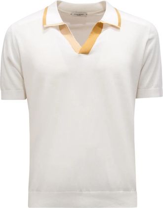Paolo Pecora Stijlvolle Model P24Ec 1M - Heren - Polos - Wit - S - Tops