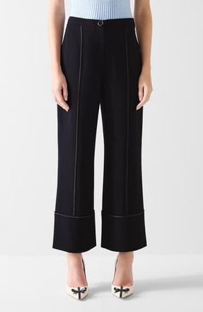 L.k. Bennett Eugine Crop Pants in Navy at Nordstrom Rack, Size 10 Us / 14 Uk