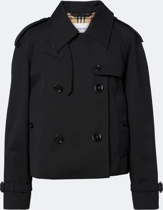 Burberry Double-breasted cotton gabardine jacket
