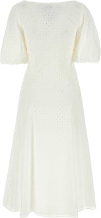 Kenzo Witte Broderie Anglaise Jurk