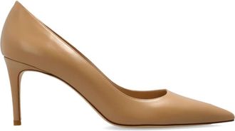 Stuart Weitzman Stuart Power 75 - Dames - Pumps - Beige - 36 EU - Leer - Schoenen