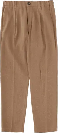 Herno Tailored Pleated Linen-Blend Formal Pants