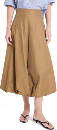 TWP Full Intentions Bubble Hem Midi Skirt in British Khaki at Nordstrom, Size 8