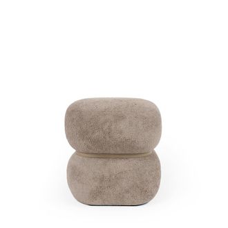 Koketto Home Puff de dise&ntilde;o tapizado teddy taupe