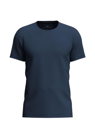 Fynch-Hatton T-Shirt FYNCH-HATTON, Herren, Gr. 3XL, blau (misty blau), Jersey, Obermaterial: 100% Baumwolle, bestickt, unifarben, normal h&uuml;ftbedeckend, Rundhals, S