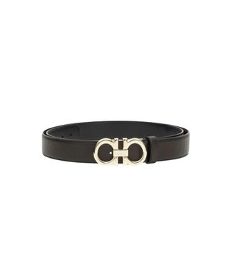 Ferragamo Dark Brown Logo Buckle Belt