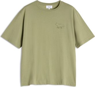 Maison Kitsuné Embossed Profile Fox Oversize Tee-shirt