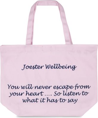 Generic Joester Wellbeing - Cotton/Canvas Tote Bag. (Quote 6: You will never escape from your heart. So listen to what it has to say, Pretty in Pink)